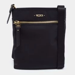 TUMI Black Nylon Messenger Bag For Women