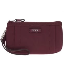 Tumi Burgundy Nylon Pouch For Women