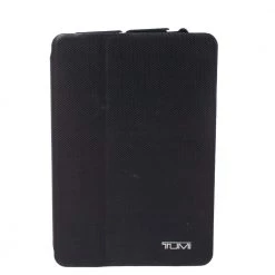TUMI Black Leather And Rubber IPad Case For Women