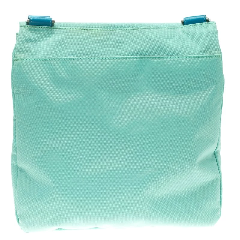 Tumi Mint Blue Nylon Crossbody Flap Bag For Women - Image 4