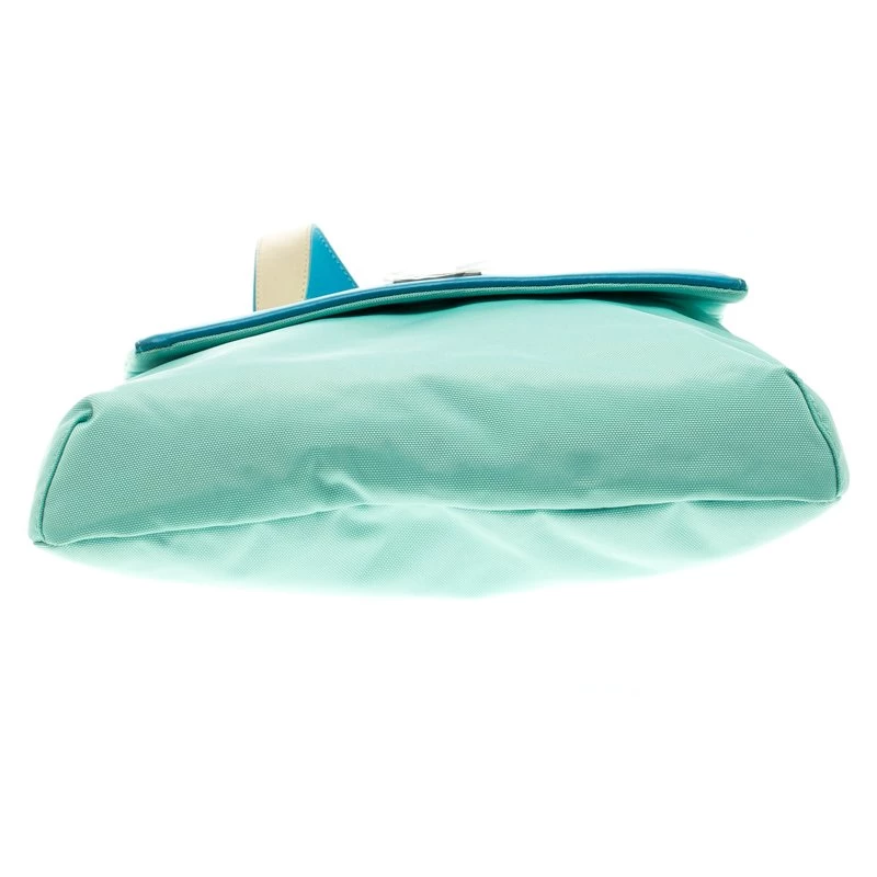Tumi Mint Blue Nylon Crossbody Flap Bag For Women - Image 6