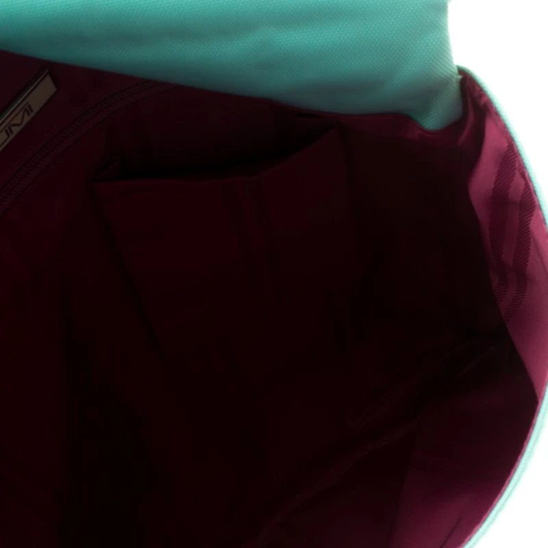 Tumi Mint Blue Nylon Crossbody Flap Bag For Women - Image 7