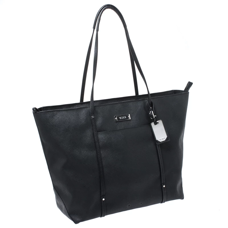 TUMI Black Leather Voyageur Tote For Women - Image 3