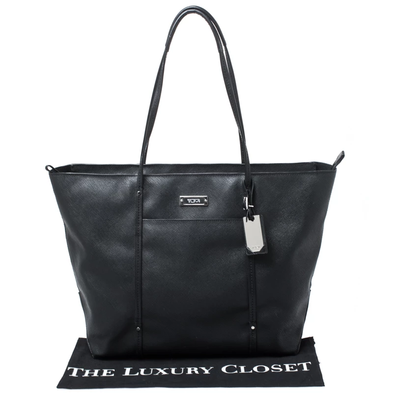 TUMI Black Leather Voyageur Tote For Women - Image 9