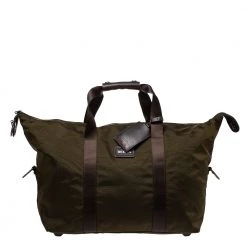 TUMI Khaki Green Nylon Alpha 2 Weekender Duffel Bag For Women