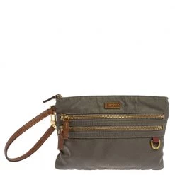 TUMI Grey Nylon Wristlet Pouch For Women