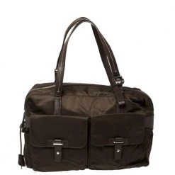 TUMI Brown Nylon And Leather Cortina Boarding Bag For Women