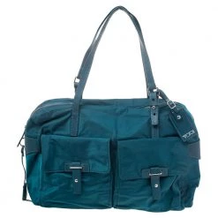 TUMI Blue Nylon And Leather Cortina Boarding Bag For Women
