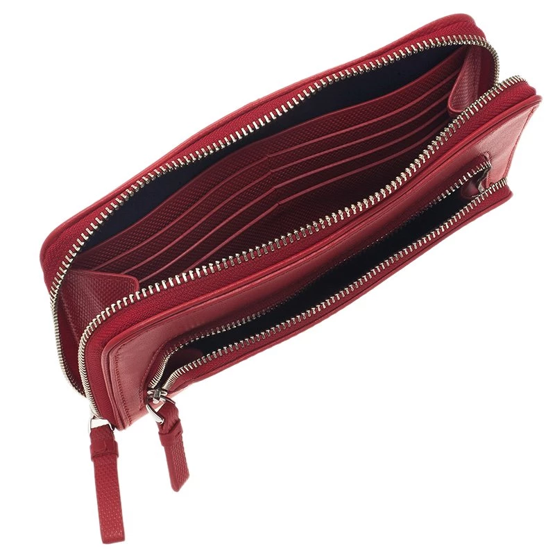 Tumi Red Leather Zip-Around Wallet For Women - Image 2