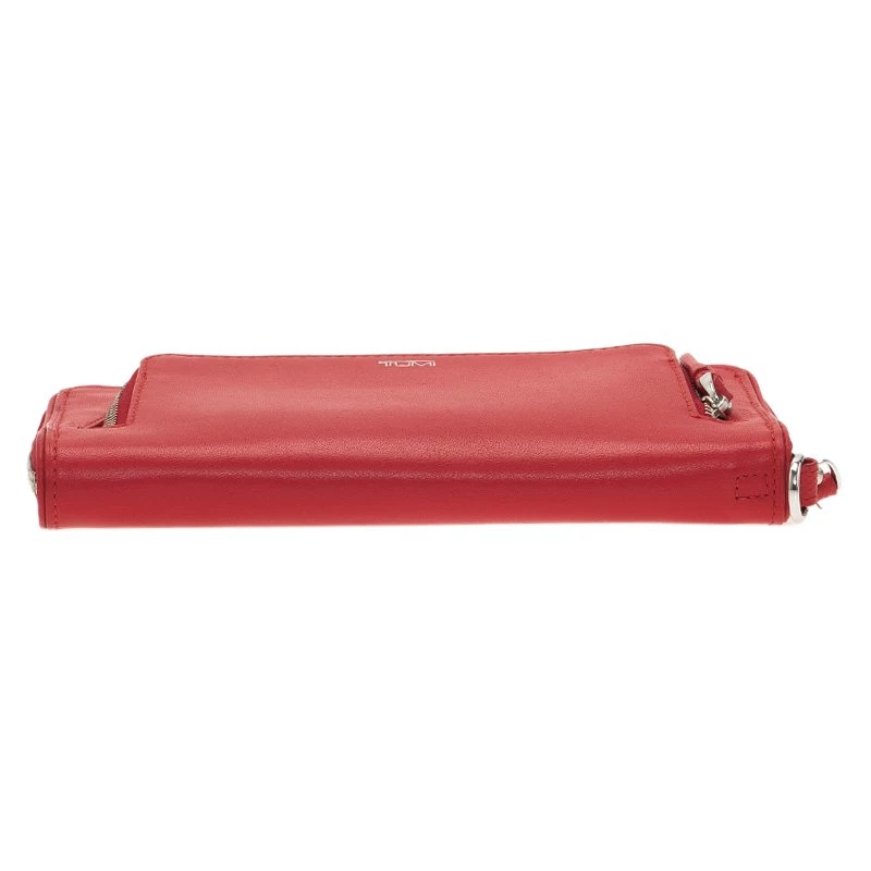 Tumi Red Leather Zip-Around Wallet For Women - Image 5