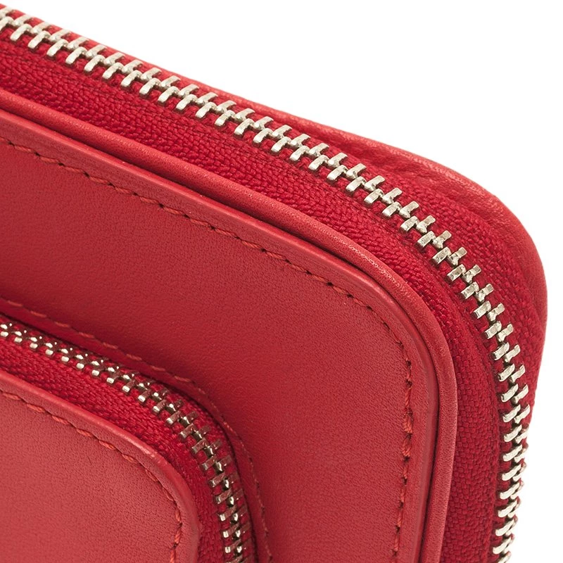 Tumi Red Leather Zip-Around Wallet For Women - Image 6