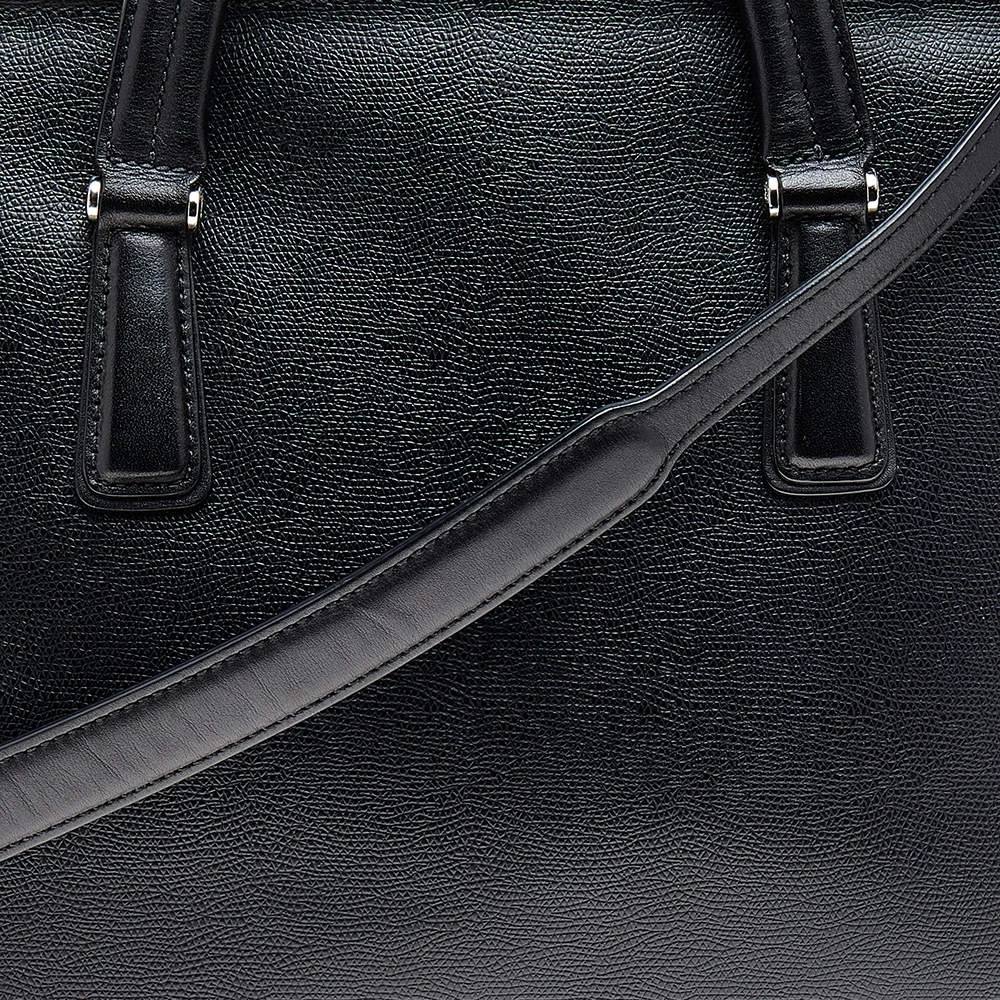 Tumi Black Leather Large And Double Zip Carry All Tote For Women - Image 5