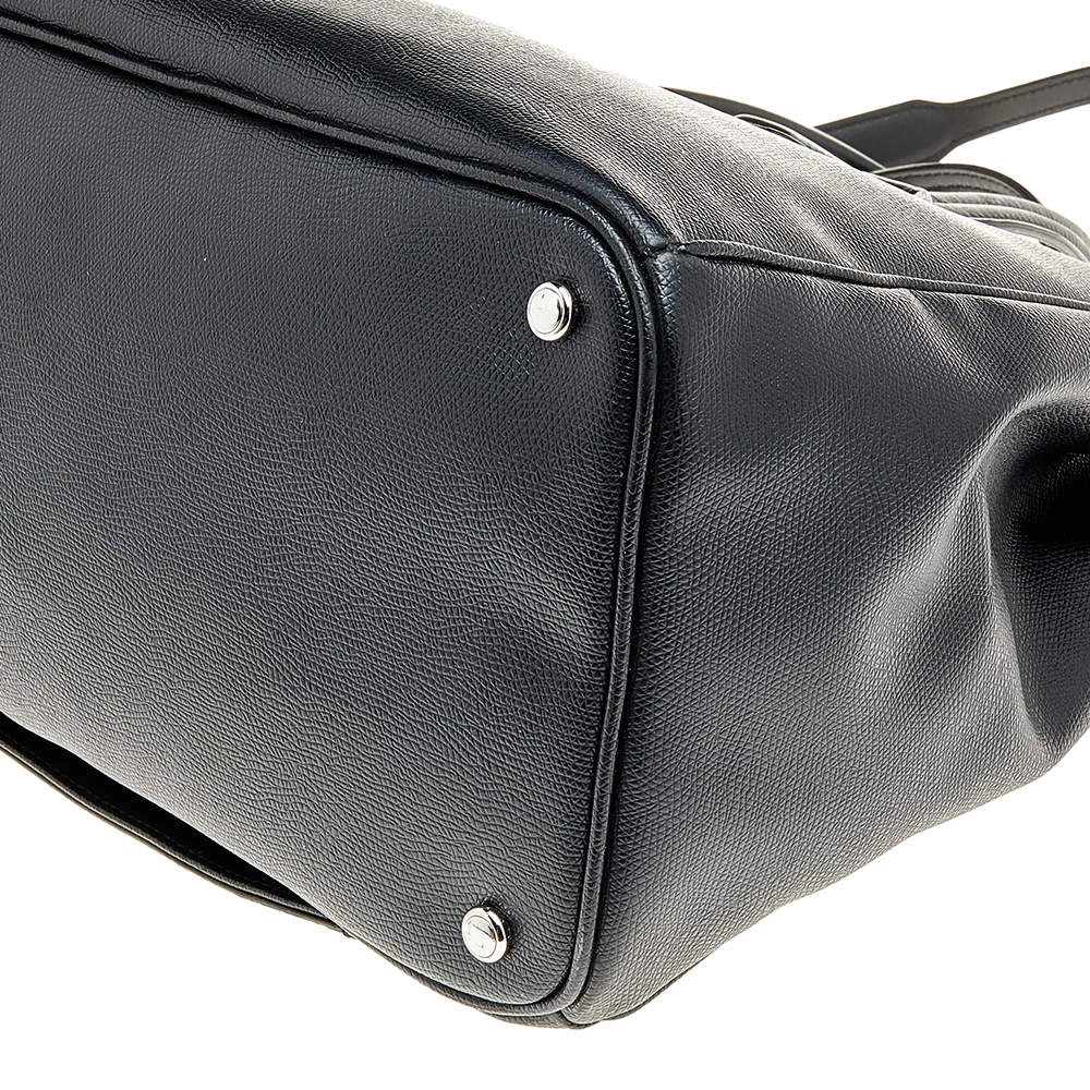 Tumi Black Leather Large And Double Zip Carry All Tote For Women - Image 11