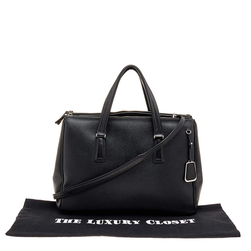 Tumi Black Leather Large And Double Zip Carry All Tote For Women - Image 10