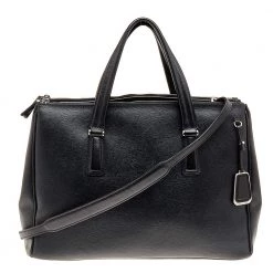 Tumi Black Leather Large And Double Zip Carry All Tote For Women
