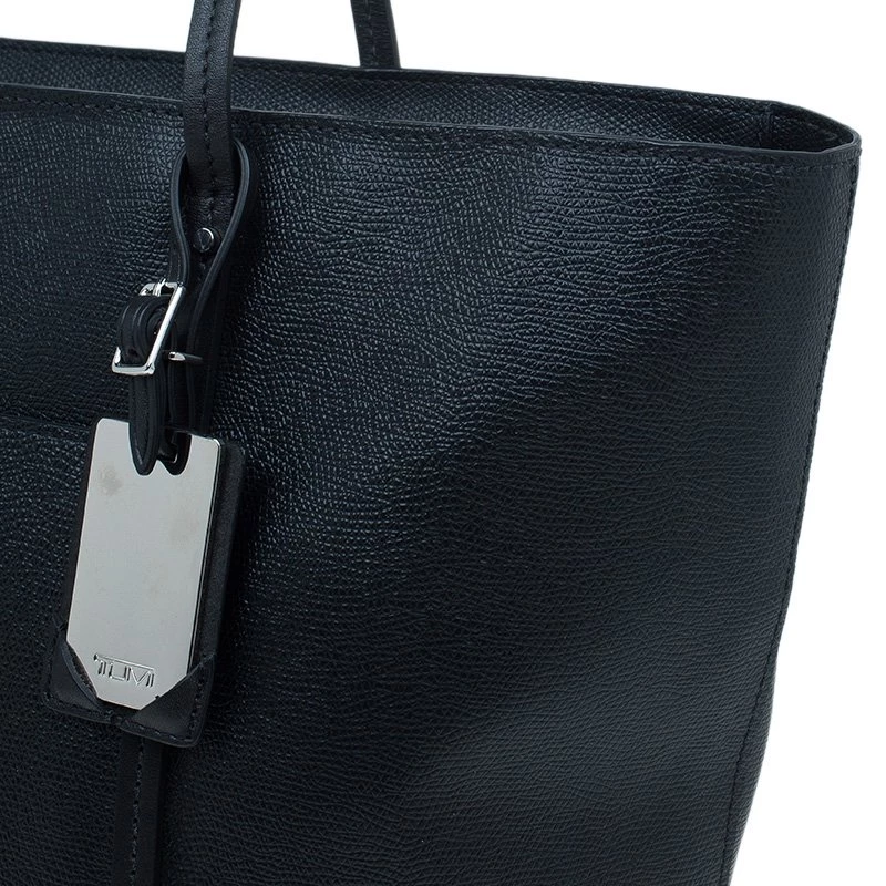 Tumi Black Textured Leather Villa Quintessential Tote For Women - Image 6