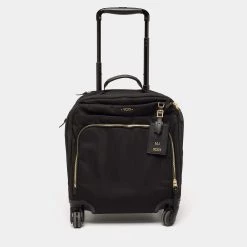TUMI Black Nylon Oslo Compact Carry On Luggage For Women