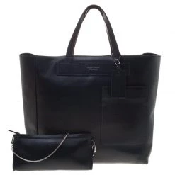 Tumi Navy Blue Leather Boulevard Tote For Women