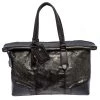 TUMI Black/Silver Calf Hair And Leather Stamford Weekender Bag For Men