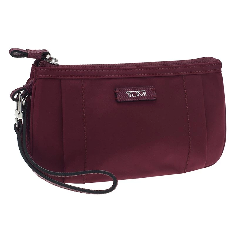 Tumi Burgundy Nylon And Leather Voyageur Pouch For Women - Image 2