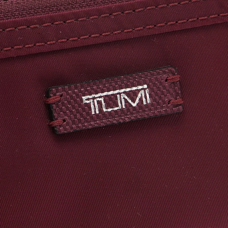 Tumi Burgundy Nylon And Leather Voyageur Pouch For Women - Image 7