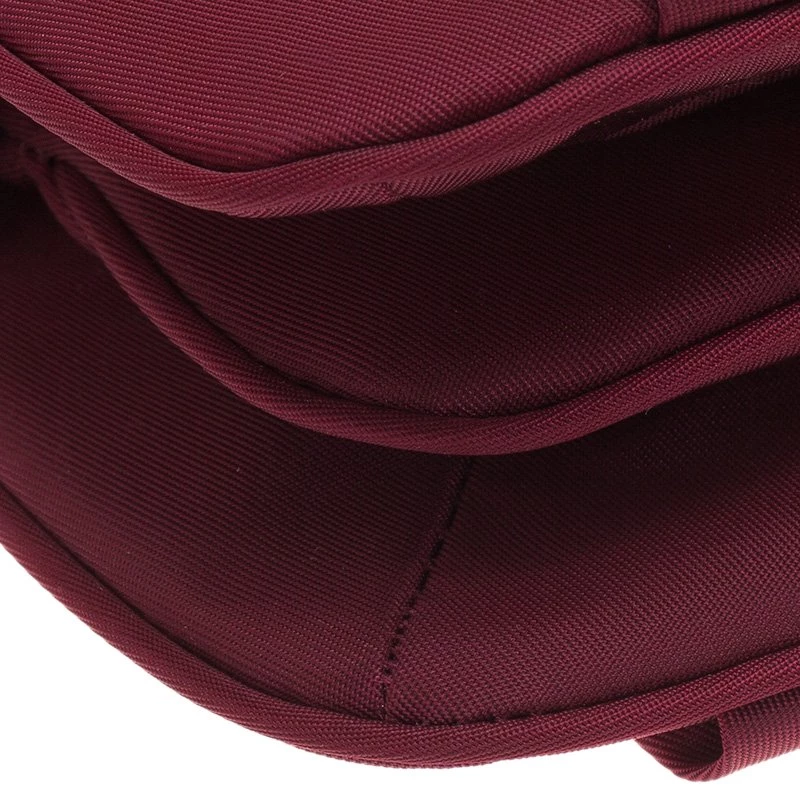 Tumi Burgundy Nylon And Leather Voyageur Pouch For Women - Image 8
