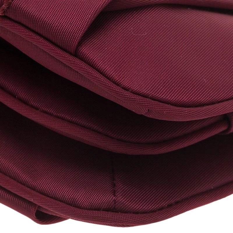Tumi Burgundy Nylon And Leather Voyageur Pouch For Women - Image 9
