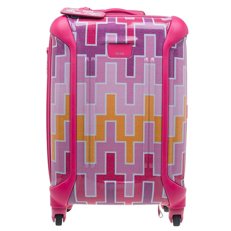 Tumi Multicolor Geometric Patterns Plastic X Jonathan Adler Continental Carry-On Suitcase For Women