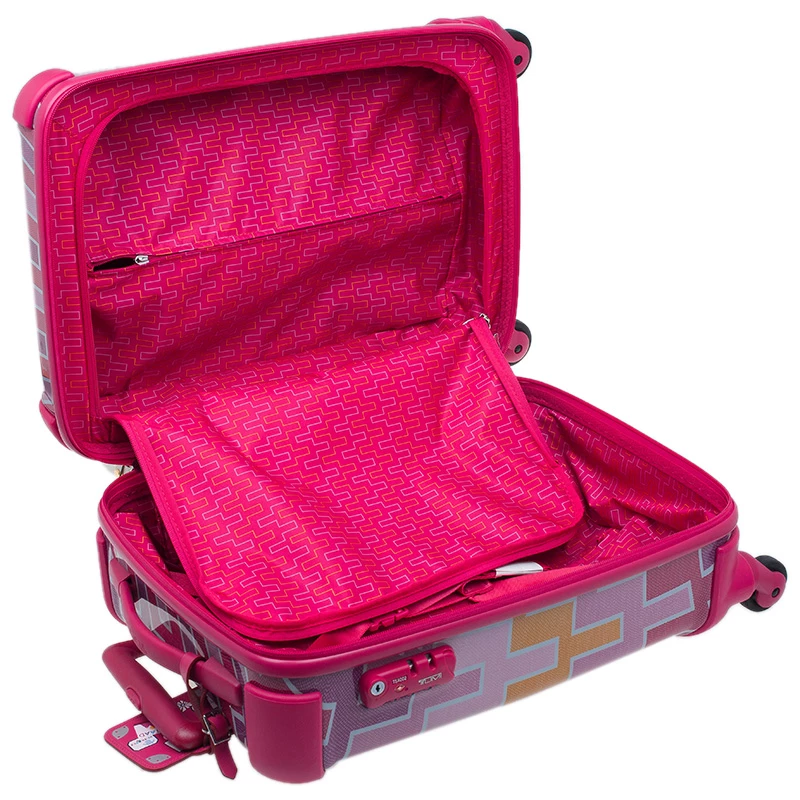 Tumi Multicolor Geometric Patterns Plastic X Jonathan Adler Continental Carry-On Suitcase For Women - Image 17